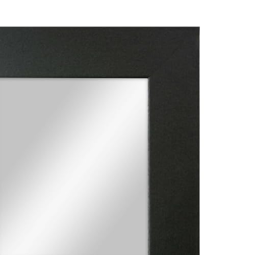 Black Over-The-Door Full-Length Mirror - Space Saving Full Body Reflection