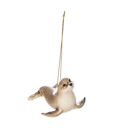 Sea Lion Holiday Ornament - Coastal Nautical Decor, 2.17 Inch Hanging Decoration