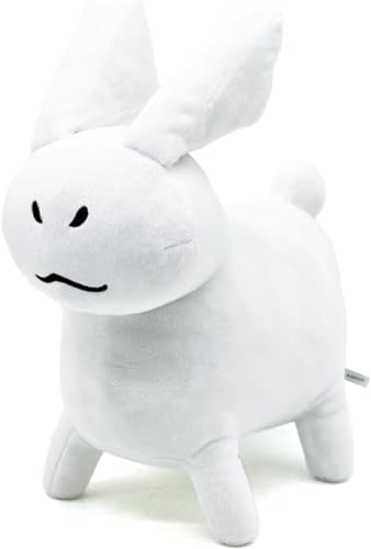 Cute White Gubby Rabbit Plush Pillow for Kids & Gamers - 8 Inch Soft Stuffed Animal