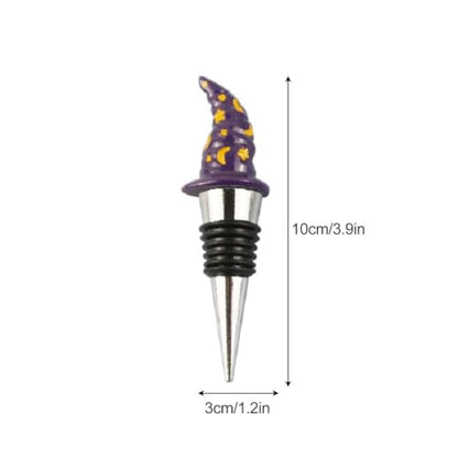 Halloween Wine Bottle Stoppers Set Skull Black Cat Pumpkin Decor