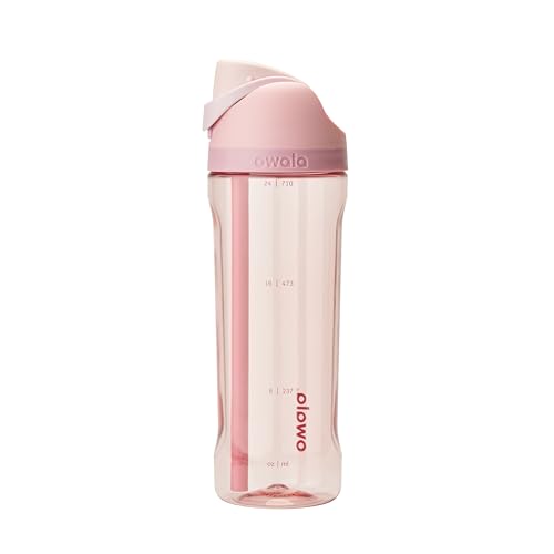 25 oz Tritan Water Bottle with Flip-Top Lid and Lock - Rose Quartz