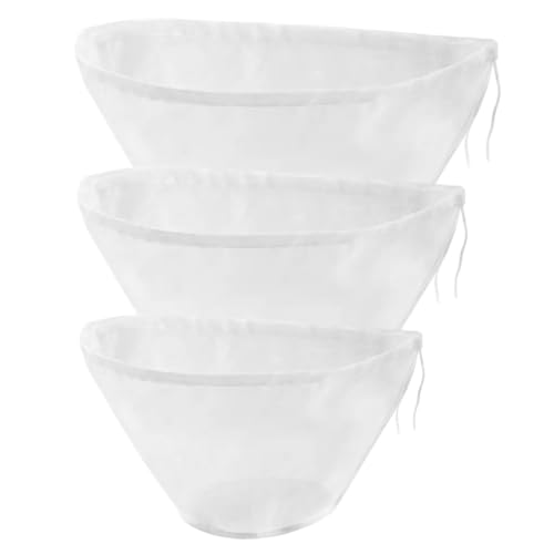 3-Piece Drawstring Cheese Cloth Bags for Straining & Filtration