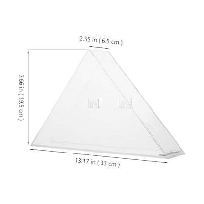 Acrylic Triangle Flag Display Case with Protective Cover Wall Mount