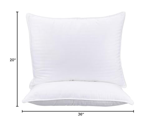 Sleep Restoration Gel Pillow - (2 Pack Queen) Best Hotel Quality Comfortable and Plush Cooling Gel Fiber Filled Pillow