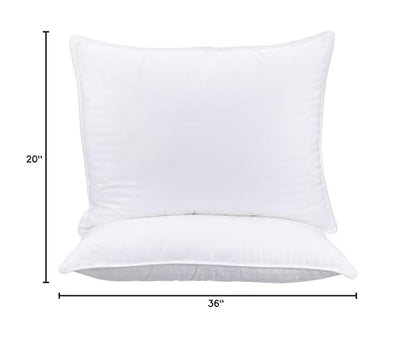 Sleep Restoration Gel Pillow - (2 Pack Queen) Best Hotel Quality Comfortable and Plush Cooling Gel Fiber Filled Pillow