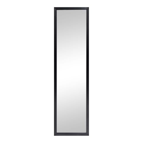 Black Full Length Door Mirror - 13.5 x 49.5 Inch Rectangular Hanging Mirror for Bedroom, Closet, Dorm, Entryway - Variation: Black