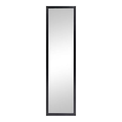 Black Full Length Door Mirror - 13.5 x 49.5 Inch Rectangular Hanging Mirror for Bedroom, Closet, Dorm, Entryway - Variation: Black