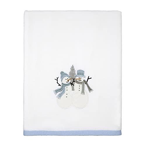 Christmas Bath Towel - Soft Absorbent Cotton Snowman Design