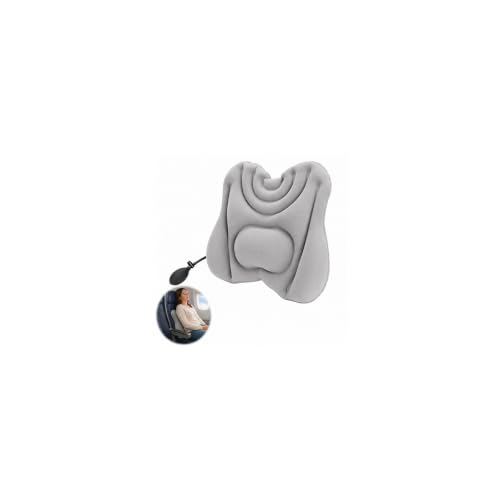 Inflatable Lumbar Support Pillow with One-Press Pump for Office Car Travel