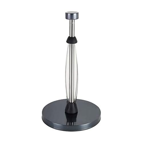 Kamenstein Perfect Tear Paper Towel Holder, 13-Inch, Bronze & 4554ASB Perfect Tear Patented Wall Mount Paper Towel Holder with Rounded Finial, 14-Inch, Silver