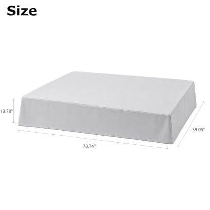 Queen Size Fitted Bed Sheet 80x59 Inches Light Gray Elasticized Cover