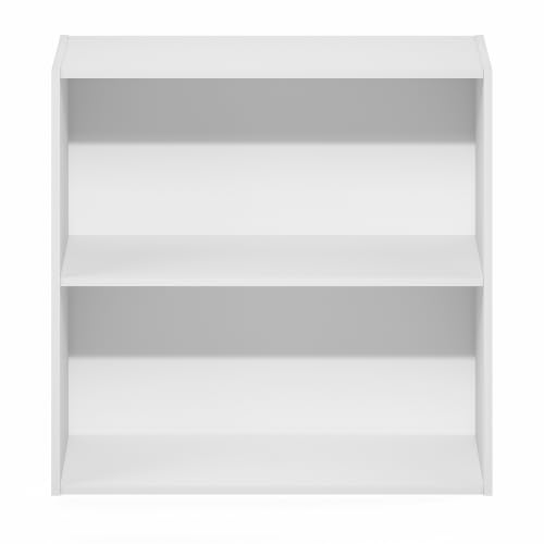 Furinno PASIR 2-Tier Book Shelf White 11.6 x 24.6 x 23.7 Inches