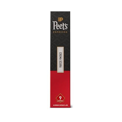 Peet's Coffee Medium Roast Espresso Capsules - 100% Arabica, Intensity 9, 50 Count (5 Boxes of 10)