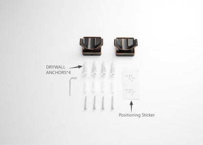Square Oil Rubbed Bronze Towel & Robe Hook 2Pcs - Wall Mount Bathroom Hardware