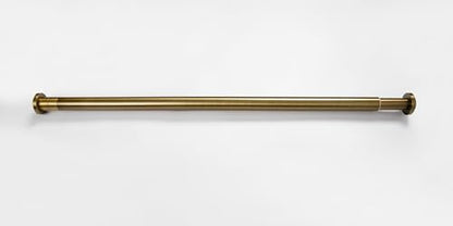 38-54 Inch Adjustable Tension Curtain Rod No Drill Brass Antique Finish