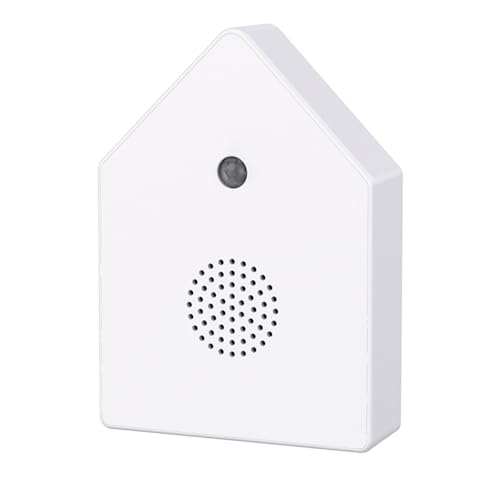 White Singing Bird Sound Box Mini - Nature Bird Chirping Decor for Interior & Bathroom
