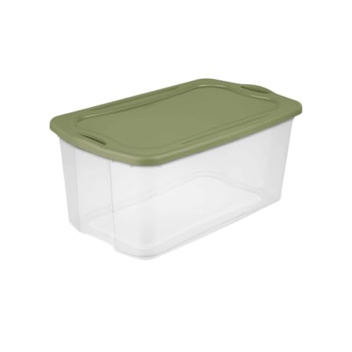 120 Quart Extra Large Storage Bin with Snap-On Lid & Handles - Single
