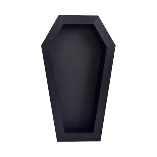 Gothic Black Coffin Shadow Box Frame for Halloween & Dark Decor 8.7x4.7"
