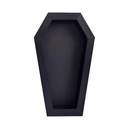Gothic Black Coffin Shadow Box Frame for Halloween & Dark Decor 8.7x4.7"