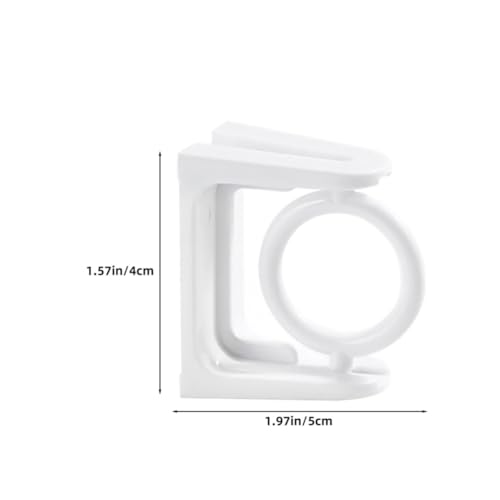 8pcs Adhesive Curtain Rod Brackets No Drill Wall Mount Support
