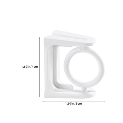 8pcs Adhesive Curtain Rod Brackets No Drill Wall Mount Support