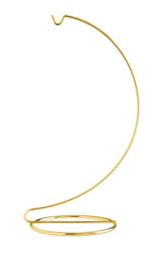 Gold Metal Ornament Display Stand - 10 Inch Tall for Christmas, Glass Terrariums, and Crafts - Pack of 6