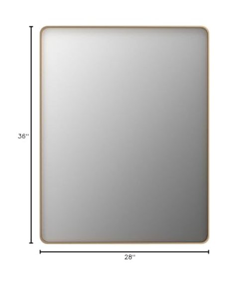 LOAAO 77X36 Inch Black Metal Framed Bathroom Mirror for Wall, Matte Black Bathroom Vanity Mirror Farmhouse, Large Rounded Rectangle Mirror, Anti-Rust, Tempered Glass, Hangs Horizontally or Vertically