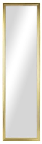 49.6" Gold Rectangle Full-Length Wall Mirror - Vertical or Horizontal Hanging