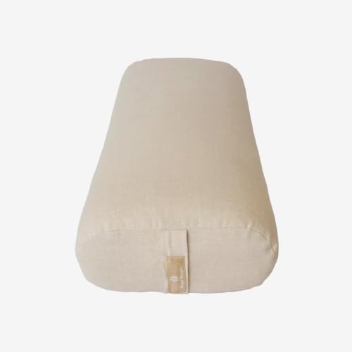 Yoga Bolster Pillow - Natural Linen Support Cushion for Restorative Yoga & Meditation