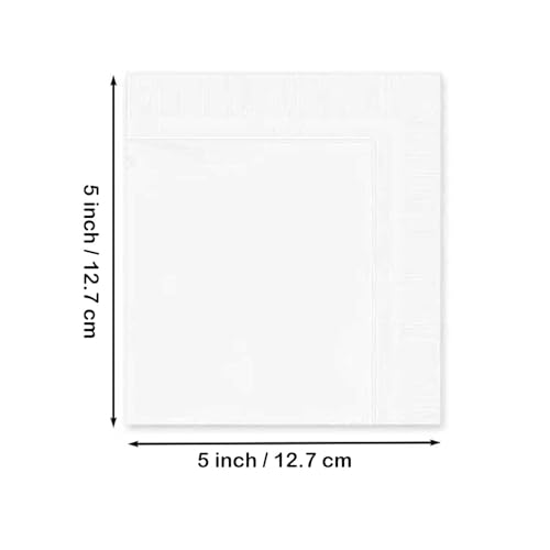 Personalized 3-Ply Custom Cocktail Napkins with Logo or Photo - 5x5 Inches, Bulk Options