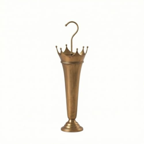 Crown-Shaped Floor Umbrella Stand Holder Rack with Antique Bronze Finish