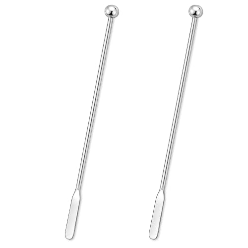 Reusable Stainless Steel Coffee Stir Sticks - 7.5 Inch Set for Hot Cold Drinks