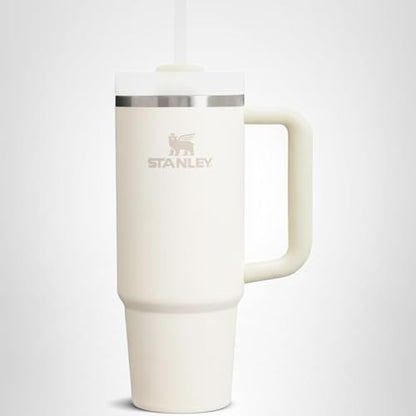 STANLEY Quencher H2.0 Tumbler with Handle and Straw 30 oz | Flowstate 3-Position Lid | Cup Holder Compatible for Travel | Insulated Stainless Steel Cup | BPA-Free | Cream 2.0