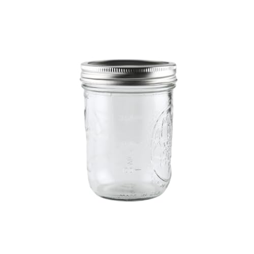 Ball - 16oz Wide Mouth Jars with Lids & Bands 12 Pack Jars, Large Glass Mason Jar for Food Storage with airtight Lid, 0.125 Gallon Glass Jar with Lid and Bands, Set of 12