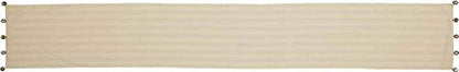 Sleigh Bells Ring Ticking Stripe Farmhouse Christmas Table Runner 90" - Red & Cream with Bells