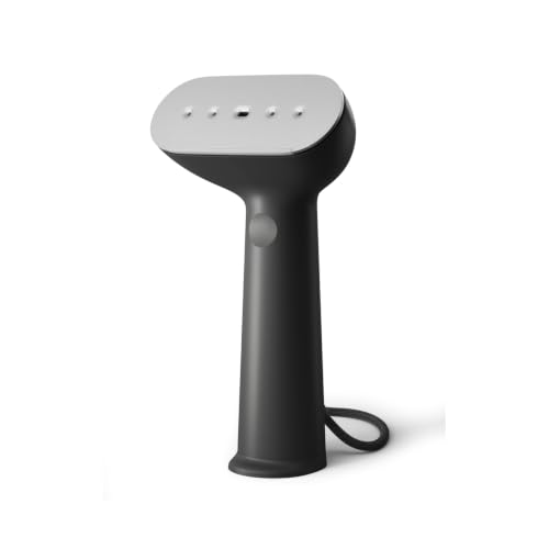 Steamery Cirrus Icon Handheld Clothes Steamer Black with Heated Plate