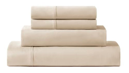 Cotton King Sheet Set - Cream / King Size 4 Piece Bed Sheets