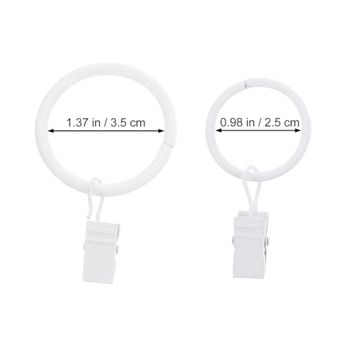 20pcs Iron Curtain Clip Rings with Hooks for Curtains - Heavy Duty Support