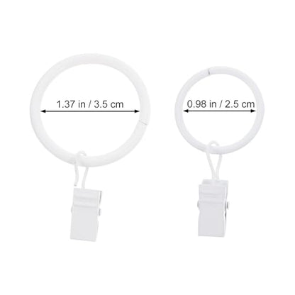 20pcs Iron Curtain Clip Rings with Hooks for Curtains - Heavy Duty Support