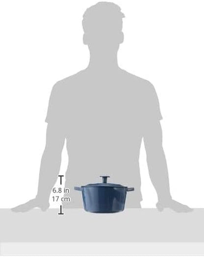 Cuisinart 3 Qt Enameled Casserole - Covered Design in Provencial Blue for Stylish Cooking
