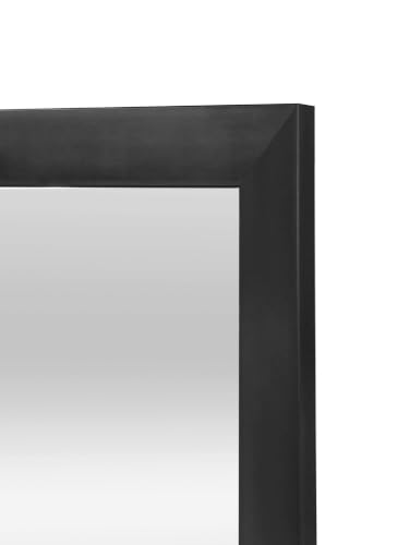 Black Full Length Door Mirror - 13.5 x 49.5 Inch Rectangular Hanging Mirror for Bedroom, Closet, Dorm, Entryway - Variation: Black