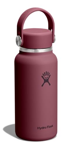 Insulated 10 Oz Micro Hydro Flask Leakproof Water Bottle Burgundy Variation