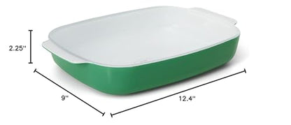 Creo SmartGlass Cookware, 3-quart Baking Dish, Bali Green