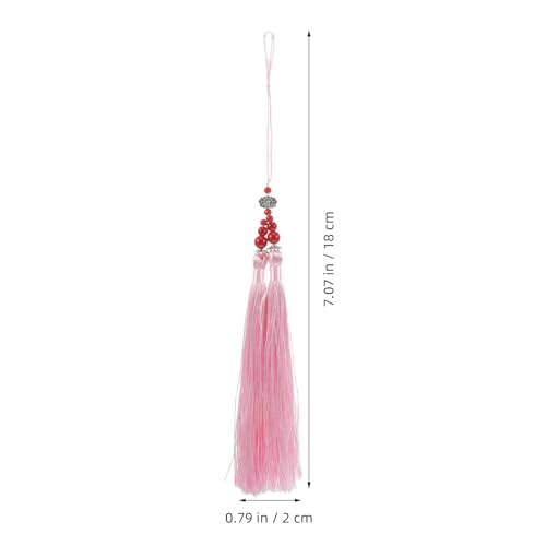 Pink Taichi Sword Tassel Ornament for Rearview Mirror - Martial Arts Decor