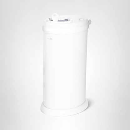 Ubbi Stainless Steel Diaper Pail, Odor Locking, No Special Bag Required, Award-Winning, Registry Must-Have, Open Water