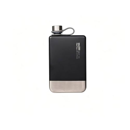 8oz Stainless Steel Outdoor Hip Flask with Leak-Proof Cap - Black