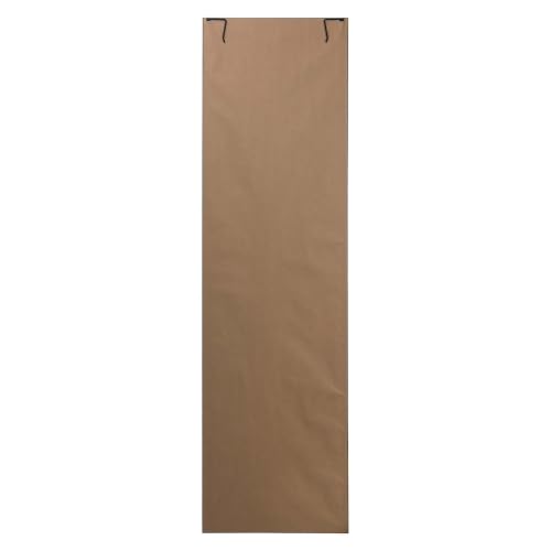 Black Over-The-Door Full Length Mirror - 14 x 50 Inch Wall Mount Decor