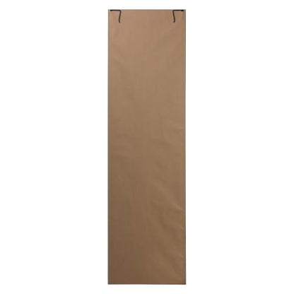 Black Over-The-Door Full Length Mirror - 14 x 50 Inch Wall Mount Decor