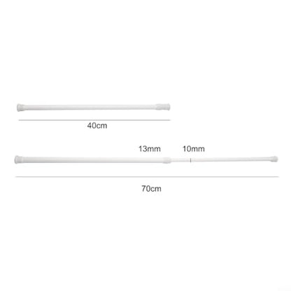Spring Loaded Tension Curtain Rod 40-70cm Extendable Telescopic Pole