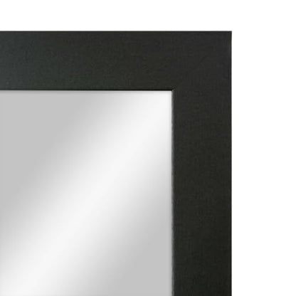Black Over-The-Door Full Length Mirror - 14 x 50 Inch Wall Mount Decor
